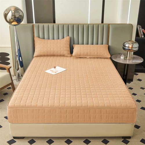 HLTQL Matratzenbezug 180x200x25 Matratzenbezug ReißVerschluss Gesteppt Waschbar MatratzenhüLle Mattress Protector Mattress Cover Matratzenschoner Mit ReißVerschluss(5-6,180x200+23cm) von HLTQL