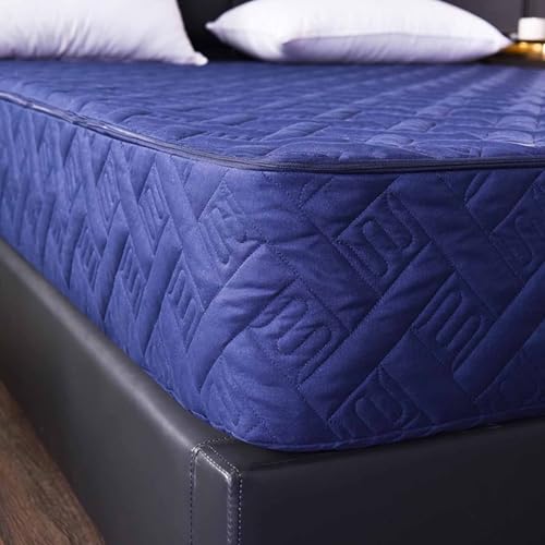 HLTQL Matratzenbezug ReißVerschluss Gesteppt Matratzenschoner Mit ReißVerschluss Matratzenbezug Mattress Protector Mattress Cover(r4,180x220+15cm) von HLTQL