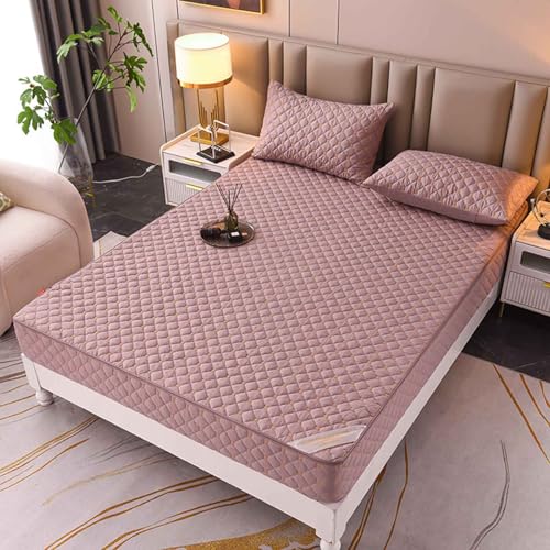 HLTQL Matratzenschoner 180x200 Mit ReißVerschluss Matratzenbezug ReißVerschluss Gesteppt Mattress Protector Mattress Cover MatratzenhüLle(#1,120x200+25cm) von HLTQL