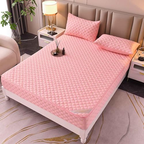 HLTQL Matratzenschoner 180x200 Mit ReißVerschluss Matratzenbezug ReißVerschluss Gesteppt Mattress Protector Mattress Cover MatratzenhüLle(#2,150x190+20cm) von HLTQL