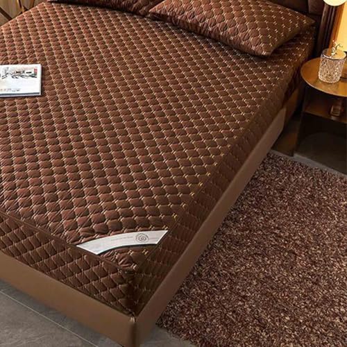 HLTQL Matratzenschoner Mit Reibverschluss 180x200 Matratzenbezug ReißVerschluss Gesteppt Mattress Protector Mattress Cover MatratzenhüLle(#5,120x200+15cm) von HLTQL