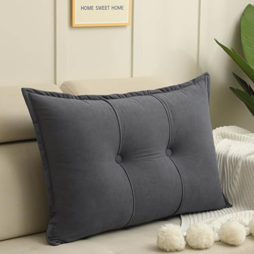 HLTQL RüCkenkissen FüR Sofa、RüCkenstüTzkissen Bett、Lesekissen FüR Bett Und Sofa、Kissen Bett RüCkenlehne、Langes Kissen、StüTzkissen Zum Lesen(#cyanose,60x60x18cm) von HLTQL