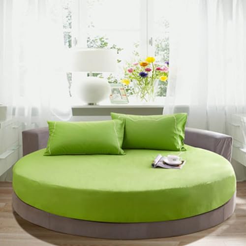 HLTQL Rundes Spannbettlaken FüR Sonneninsel Spannbettlaken FüR Boxspringbetten 200x200 Baumwolle Spannbetttuch SpannbetttüCher(#17,200cm) von HLTQL