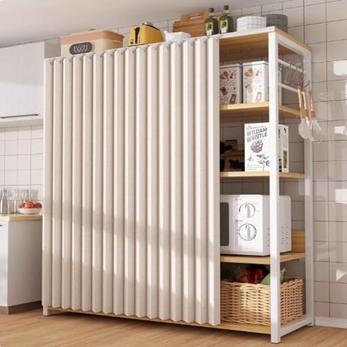 HLTQL Schrankvorhänge Für Küche, Kleiderschrank, Badezimmer, Staubdichter Vorhang Für Regale, Wandpaneele, Regal Vorhang, Coffee Shop Vorhang, Schrank Schatten Vorhang(3,W*H/60-140cm) von HLTQL