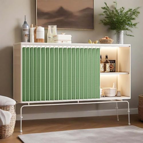 HLTQL Schrankvorhang Zum Schieben KüChe Regal Vorhang Ohne Bohren KüChenschrank Vorhang Zum Schieben SchrankvorhäNge KüChe FüR Regale(#2,W160xH70cm) von HLTQL