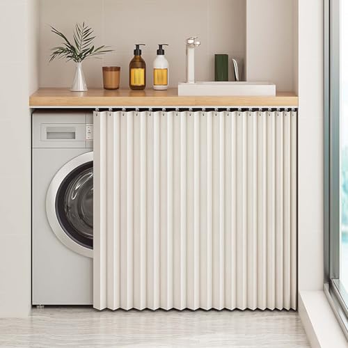 HLTQL Schrankvorhang Zum Schieben KüChe Schrank Vorhang Mit Schiene KüChenschrank Vorhang Zum Schieben Selbstklebend(a2,W90cm|H60cm) von HLTQL