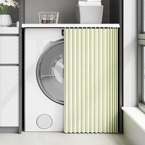 HLTQL Schrankvorhang Zum Schieben KüChe Schrank Vorhang Mit Schiene KüChenschrank Vorhang Zum Schieben Regal Vorhang Selbstklebend(s2,W50cm|H50cm) von HLTQL