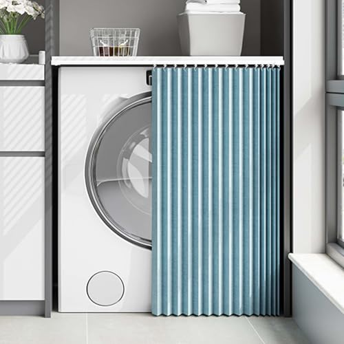 HLTQL Vorhang für Wandschrank, Vorhang zum Abdecken von Regalen für Waschbecken, Küche, Staubdichte Stoffvorhänge für Schränke (S3, W140 cm | H50 cm) von HLTQL