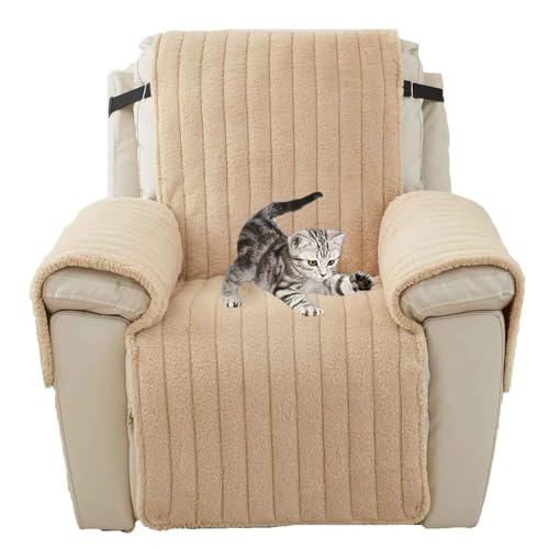 HLTQL Sesselschoner Für Relaxsessel rutschfest 50cm 200cm, rutschfest Sesselschoner Mit Armlehnen Fernsehsessel, Waschbar Sesselüberwurf Sesselbezug Fernsehsessel Bezug Hochlehner(D) von HLTQL