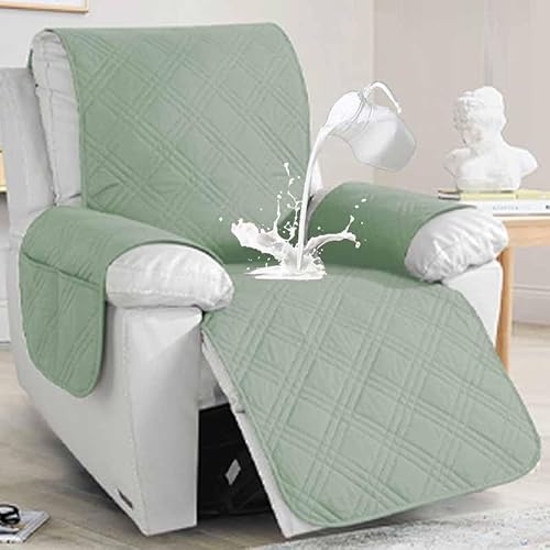 HLTQL Sesselschoner für Fernsehsessel, Wasserdicht Relaxsessel Sesselschoner Armlehne, 1 Sitzer Sesselauflage Anti-Rutsc Sesselbezug für Möbelschutz(05) von HLTQL