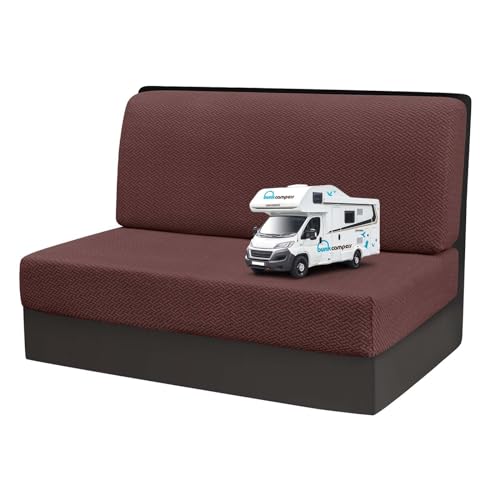 HLTQL Sitzbezug Wohnmobil Sitzbank、SitzbezüGe Essecke Wohnwagen、2er Set Wohnmobil KissenbezüGe 1 RüCkenlehnenbezüGe Und 1bankbezüGe (#Brown) von HLTQL