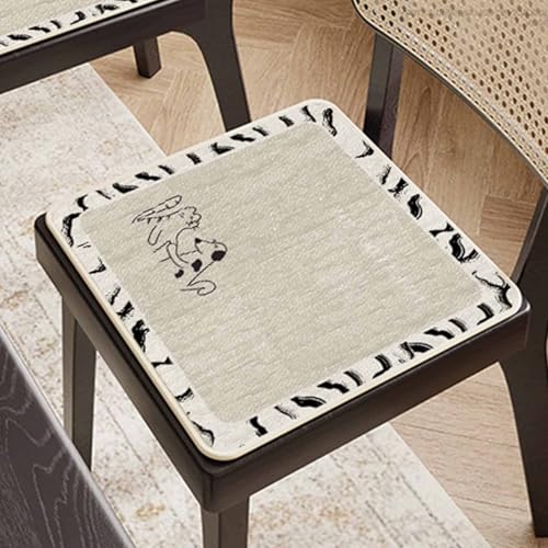 HLTQL Sitzkissen Esszimmerstuhl Halbrund/Rund/Quadrat Sitzpolster Stuhl 40x40/45x45/50x50 Seat Cushion Dining Chair Stuhlpolster(b6,40x40cm) von HLTQL