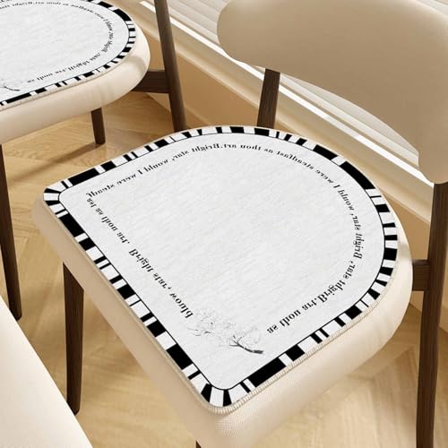 HLTQL Sitzkissen Esszimmerstuhl Halbrund/Rund/Quadrat Sitzpolster Stuhl 40x40/45x45/50x50 Seat Cushion Dining Chair Stuhlpolster(c10,40x40cm) von HLTQL