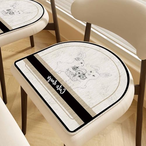 HLTQL Sitzkissen Esszimmerstuhl Halbrund/Rund/Quadrat Sitzpolster Stuhl 40x40/45x45/50x50 Seat Cushion Dining Chair Stuhlpolster(c3,45x45cm) von HLTQL