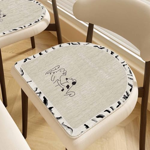 HLTQL Sitzkissen Esszimmerstuhl Halbrund/Rund/Quadrat Sitzpolster Stuhl 40x40/45x45/50x50 Seat Cushion Dining Chair Stuhlpolster(c7,50x50cm) von HLTQL