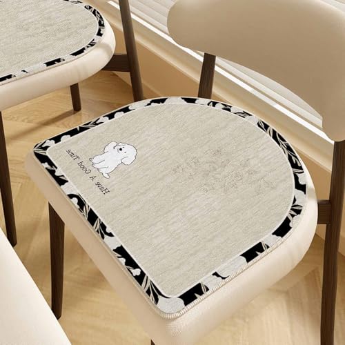 HLTQL Sitzkissen Esszimmerstuhl Halbrund/Rund/Quadrat Sitzpolster Stuhl 40x40/45x45/50x50 Seat Cushion Dining Chair Stuhlpolster(c8,45x45cm) von HLTQL
