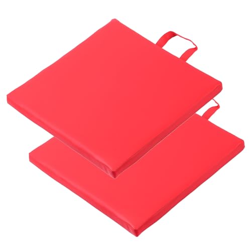 HLTQL Sitzkissen Stuhl Rund Leder Stuhlkissen Outdoor 2er Set Seat Cushion Memory Foam Stuhlkissen Waschbarer Abziehbarer Bezug Outdoor Bodenkissen(a6,38x38x3cm) von HLTQL