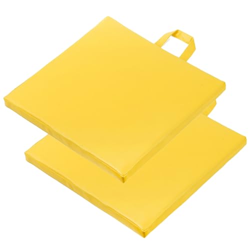 HLTQL Sitzkissen Stuhl Rund Leder Stuhlkissen Outdoor 2er Set Seat Cushion Memory Foam Stuhlkissen Waschbarer Abziehbarer Bezug Outdoor Bodenkissen(a8,30x30x3cm) von HLTQL