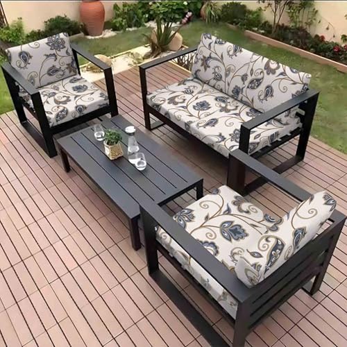 HLTQL Sitzkissenbezug Outdoor Couchbezug 2/3/1 Sitzer Sofadecken FüR SitzfläChe Sofabezug Stretch Sofabezug FüR Garten MöBel Aus Rattan(#7,S) von HLTQL