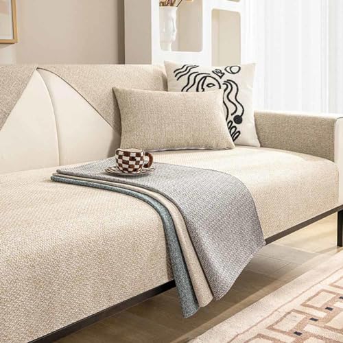 HLTQL Sofabezug 1 2 3 4 Sitzer Sofaschoner rutschfest Couchbezug L Form Waschbarer Dekor Perim Sofa Decken Sofaschutz Katze Hund Decke Doppelseitiger Gesteppter,36-70x180cm von HLTQL