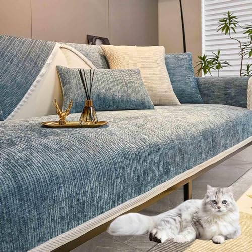 HLTQL Sofaschoner rutschfest, Chenille Sofabezug, Sofadecken Für Sitzfläche, Für L Form/U Form/Ecksofa 3 2 1 4 Sitzer Sofahusse,MBlue-30x50cmpillowcase HLTQL Sofaschoner rutschfest, Chenille Sofabezug, Sofadecken Für Sitzfläche, Für L Form/U Form/Ecksofa 3 2 1 4 Sitzer Sofahusse,MBlue-30x50cmpillowcase von HLTQL