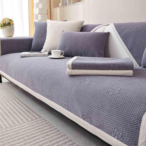 HLTQL Sofaschoner rutschfest L Form，Sofa Überwurfdecke Wasserdicht，Couch Bezug Ecksofa Schmutzabweisend Sofaschutz Hund Kratzschutz Katze,Ogreyblue-90x160cm von HLTQL