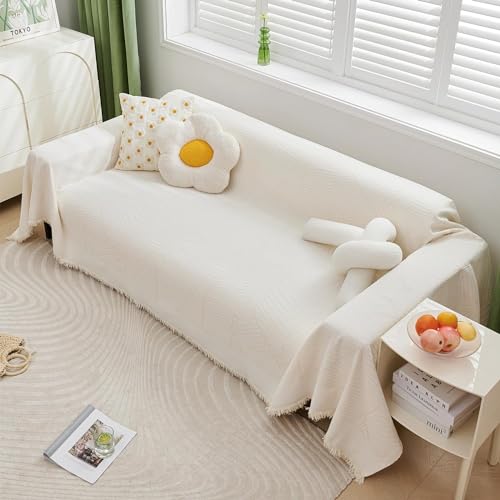 HLTQL Sofaüberwurf XXL, Sofa Überwurfdecke rutschfest L Form, Chenille Sofadecke Hund Couch Überwurf Sofaüberwurf Decke U Form, Couchdecke Überwurf, Waschbar(#38,180x380cm) von HLTQL
