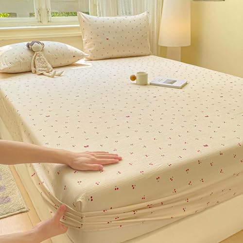 HLTQL Spannbettlaken 180x200cm Matratzenbezug Spannbettlaken FüR Boxspringbetten Bed Sheets Fitted Sheets(#16,200x220cm) von HLTQL