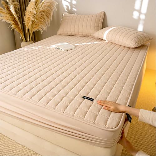 HLTQL Spannbettlaken 180x200cm Wasserdicht Bed Sheets Spannbetttuch SpannbetttüCher Matratzenbezug Fitted Sheets(a2,180x200cm) von HLTQL