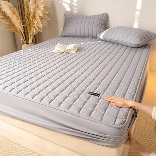 HLTQL Spannbettlaken 180x200cm Wasserdicht Bed Sheets Spannbetttuch SpannbetttüCher Matratzenbezug Fitted Sheets(a4,200x220cm) von HLTQL