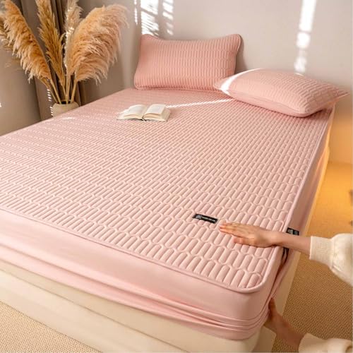 HLTQL Spannbettlaken 180x200cm Wasserdicht Bed Sheets Spannbetttuch SpannbetttüCher Matratzenbezug Fitted Sheets(b3,180x200cm) von HLTQL