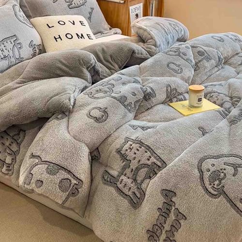 HLTQL Steppdecke Dicker Lamm-Kaschmi Bettdecke Kuschelig Flauschig Bettdecke Dicke Warm Kuschelig Dicke Winterdecke PlüSch(b4,180x220cm-4kg) von HLTQL