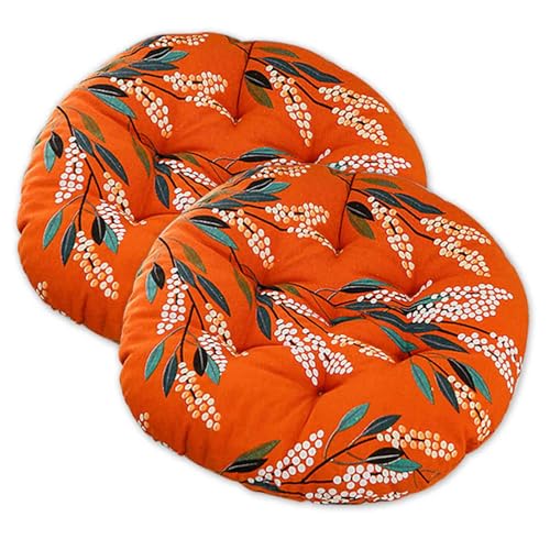 HLTQL Stuhlkissen Rund 4er/6er/2er Set、Runde Sitzkissen FüR GartenstüHle、Stuhlkissen Rund、Stuhlkissen Rund 40cm、Sitzkissen FüR StüHle Esszimmer(#10,40x40cm2pcs) von HLTQL