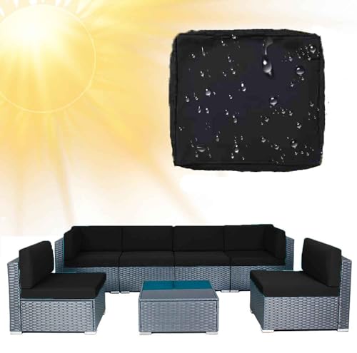 HLTQL Terrassen-sitzkissenbezug, Sofa Sitzkissenbezug Outdoor Wasserdicht Gartenmöbel, Wetterfest Sofa Überzug L Form Couch Überzug mit Reißverschluss,Bezüge Für Gartenpolster(#17,50x55x10cm) von HLTQL