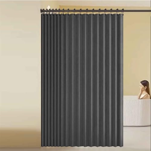 HLTQL Türvorhang Mit Stange Raumteiler Vorhang Gardinen Verdunkelnd Falttüren Innentüren Verdunkelungsvorhänge Schrankvorhang Für Offenen Kleiderschrank(*5,W 180*H 200cm) von HLTQL