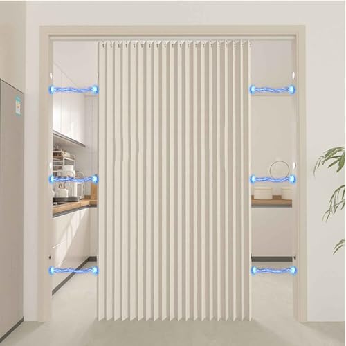 HLTQL Türvorhang Mit Stange Raumteiler Vorhang Gardinen Verdunkelnd Falttüren Innentüren Verdunkelungsvorhänge Schrankvorhang Für Offenen Kleiderschrank(*5,W 300*H 220cm) von HLTQL