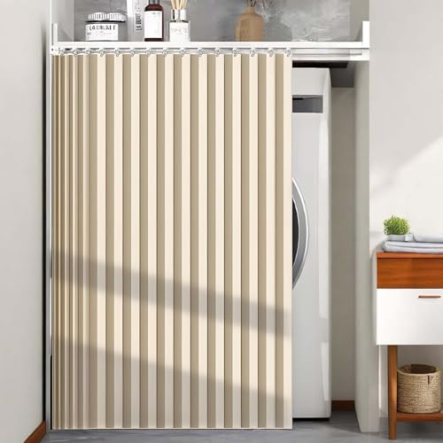 HLTQL Vorhang FüR KüChenschrank KüChenschrank Vorhang Kurz Schrank Vorhang Zum Schieben KüChe Staubdichter Vorhang FüR Regale(#3,100x130cm) von HLTQL