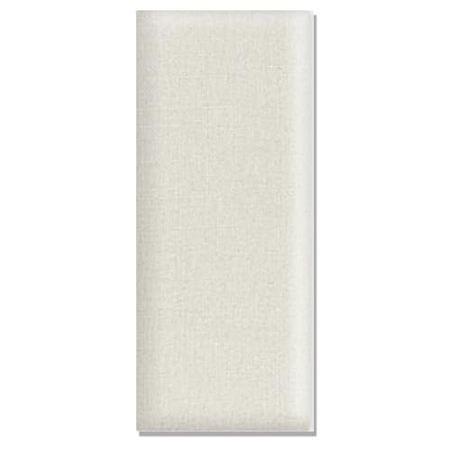 HLTQL Wandkissen Bett、Wandpaneele Polster Selbstklebend、Wandpolster Bett、Bettkopfteil Lendekissen 、Polsterpaneel Wand(#Off-White,50x20cm) von HLTQL
