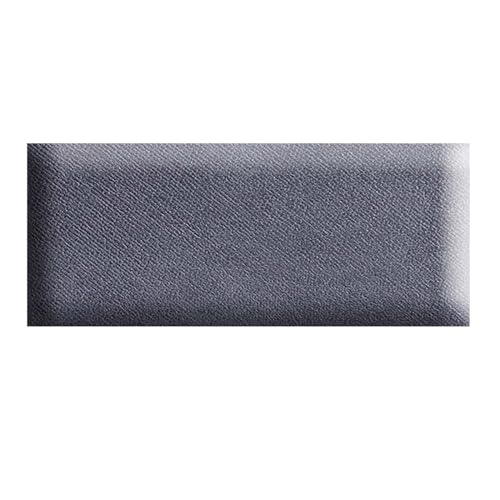 HLTQL Wandkissen Leder Selbstklebend、Gepolsterte Wandpaneele Bett、Polster Kopfteil、Wanddekoration FüR Schlafzimmer, Kinderzimmer, BüRo, Diele(#Dark Gray,25x40cm) von HLTQL