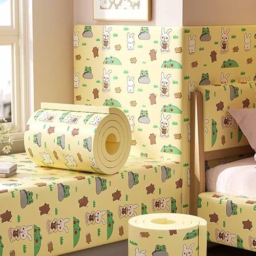 HLTQL Wandpaneele Gepolstert Kinderzimmer Wand 200cm Wandkissen Selbstklebend Kinderzimmer Wall Panels Paneele Wand Selbstklebend Wandschutz Schlafzimmer Wandschutz Bett Wandpolster(13) von HLTQL