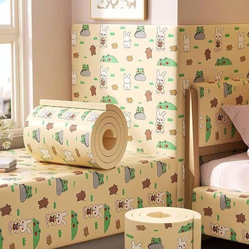 HLTQL Wandpaneele Gepolstert Kinderzimmer Wand 200cm Wandkissen Selbstklebend Kinderzimmer Wall Panels Paneele Wand Selbstklebend Wandschutz Schlafzimmer Wandschutz Bett Wandpolster(14) von HLTQL