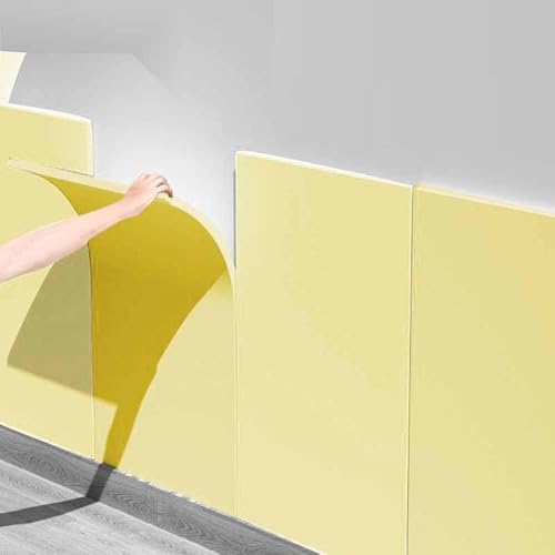 HLTQL Wandpaneele Gepolstert Kinderzimmer Wand 200cm Wandkissen Selbstklebend Kinderzimmer Wall Panels Paneele Wand Selbstklebend Wandschutz Schlafzimmer Wandschutz Bett Wandpolster(2) von HLTQL