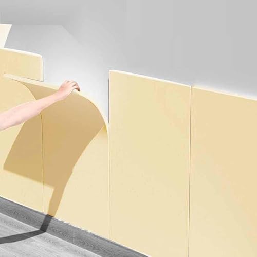 HLTQL Wandpaneele Gepolstert Kinderzimmer Wand 200cm Wandkissen Selbstklebend Kinderzimmer Wall Panels Paneele Wand Selbstklebend Wandschutz Schlafzimmer Wandschutz Bett Wandpolster(3) von HLTQL