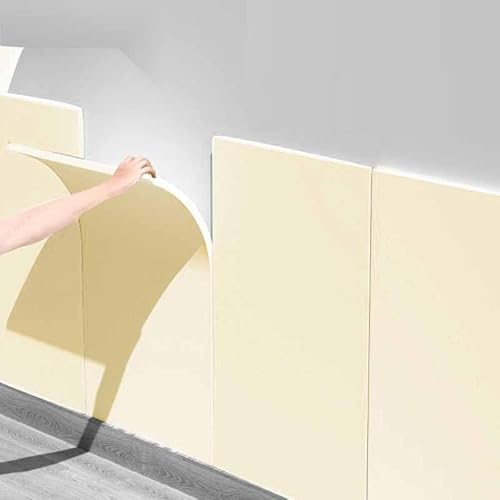 HLTQL Wandpaneele Gepolstert Kinderzimmer Wand Wandkissen Selbstklebend Kinderzimmer Wall Panels Paneele Wand Selbstklebend Wandschutz Schlafzimmer Wandschutz Bett Wandpolster(2,2m* 40cm) von HLTQL