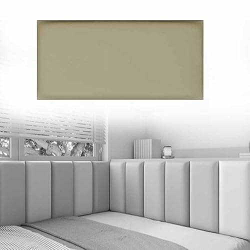 HLTQL Wandpaneele Gepolstert Lederoptik 3D Selbstklebend Kinderzimmer Bett Wandkissen Selbstklebend Polsterpaneel Wand Wall Panels Wandpolster Wandkissen(9,30 * 60cm) von HLTQL
