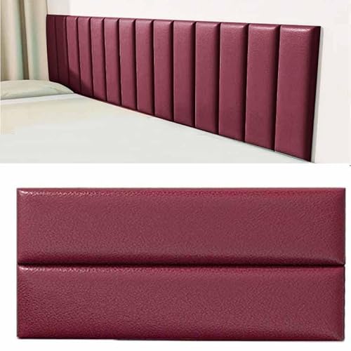 HLTQL Wandpaneele Gepolstert Wandkissen Selbstklebend 3D Selbstklebend Wandaufkleber Paneele Wand,Wandkissen Bett Selbstklebend Leder Polsterpaneel Wandkissen Abnehmbar Schutzplatte(7) von HLTQL