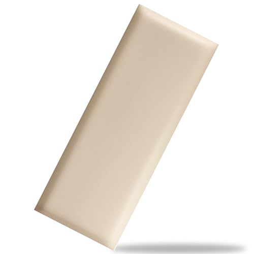 HLTQL Wandpaneele Selbstklebend Kopfteil Bett Wandkissen Lederoptik Wandpaneele Polster Selbstklebend Wandpolster Selbstklebend(#Beige Brown,30x60cm) von HLTQL
