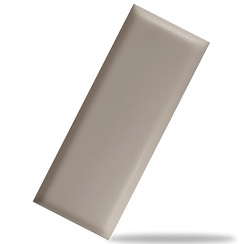 HLTQL Wandpaneele Selbstklebend Kopfteil Bett Wandkissen Lederoptik Wandpaneele Polster Selbstklebend Wandpolster Selbstklebend(#Gray Brown,25x50cm) von HLTQL