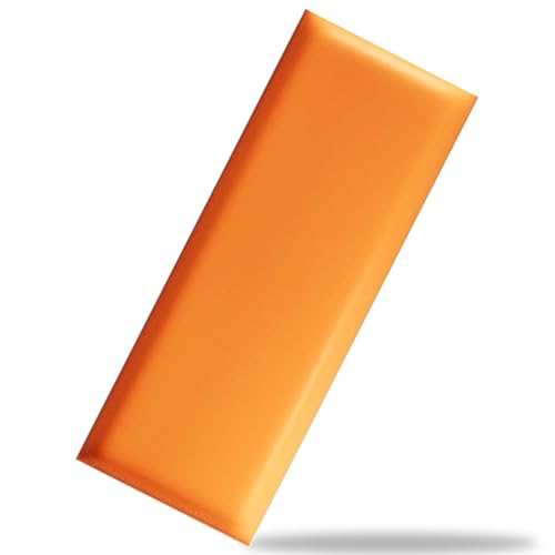HLTQL Wandpaneele Selbstklebend Kopfteil Bett Wandkissen Lederoptik Wandpaneele Polster Selbstklebend Wandpolster Selbstklebend(#Orange,30x60cm) von HLTQL