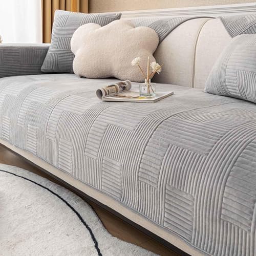 Sofabezug Ecksofa Stretch Ohne Armlehne U Form 2 Sitzer 3 Sitzer Sofaschoner rutschfest Sitzfläche I Form Ecksofa Wasserdicht Katze Für Hunde Sofa Überzug,#22-110x180cm von HLTQL
